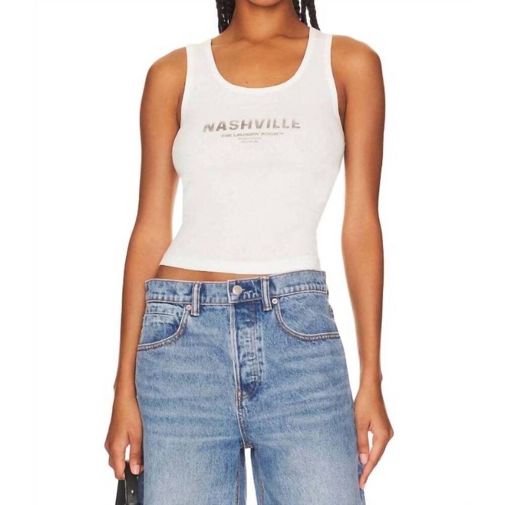 NEW THE LAUNDRY ROOM nashville rib tank in white